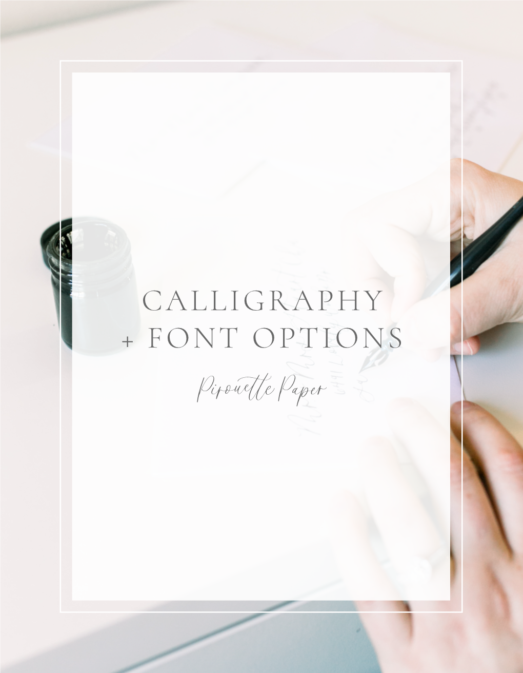 Calligraphy + Font Options 2