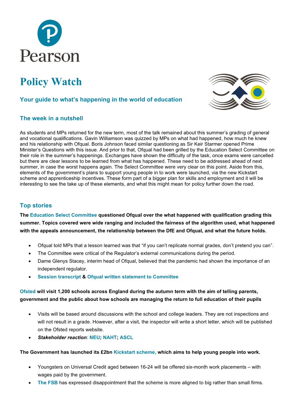 Policy Watch