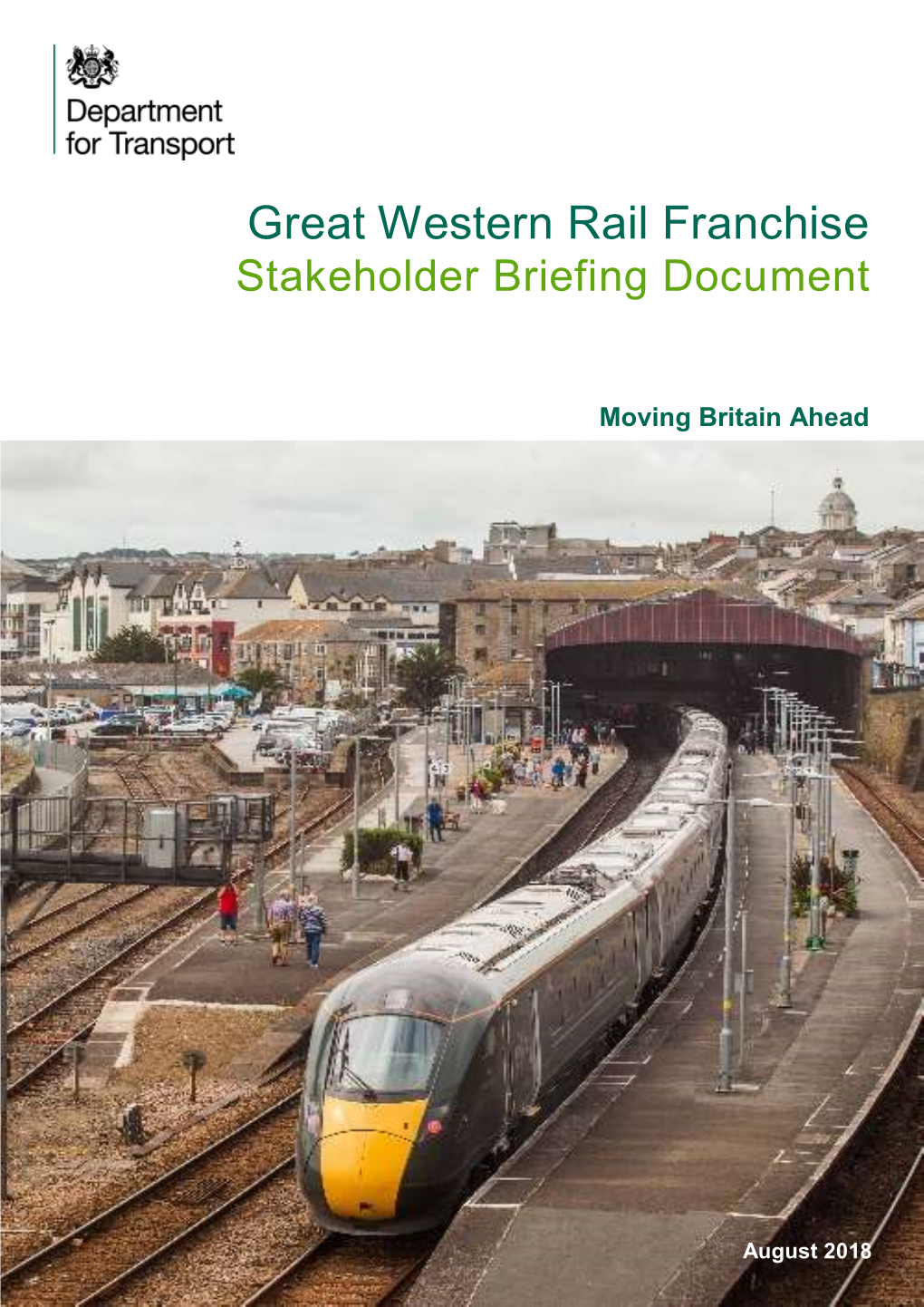 Great Western Rail Franchise Stakeholder Briefing Document