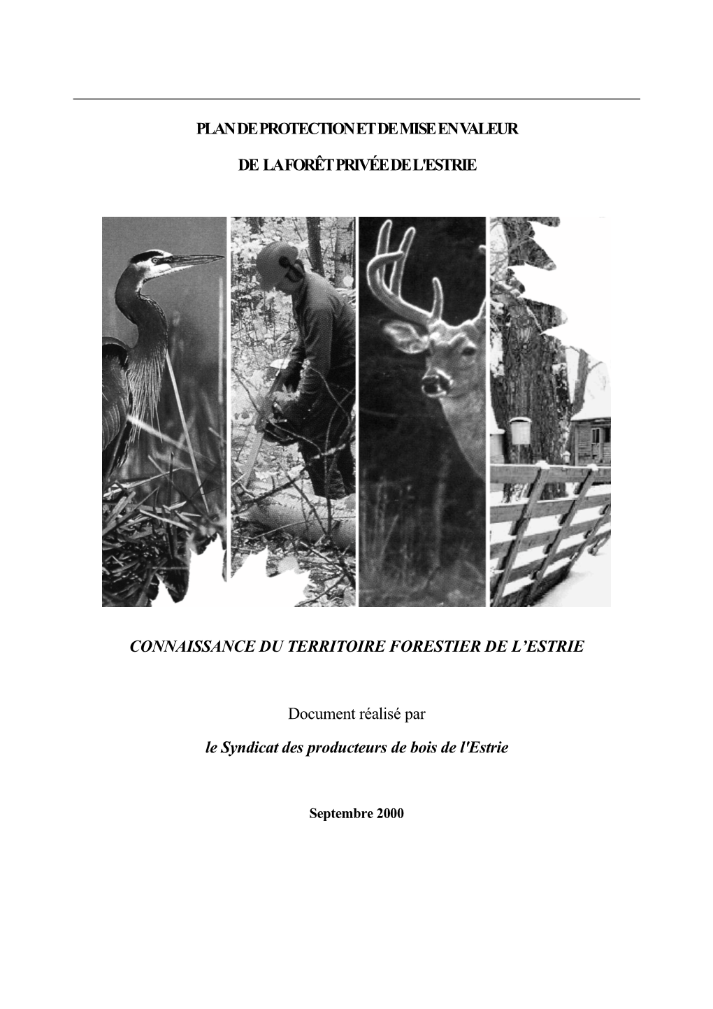 Plan De Protection Et De Mise En Valeur De La Forêt Privée De L'estrie Connaissance Du Territoire Forestier De L'estrie