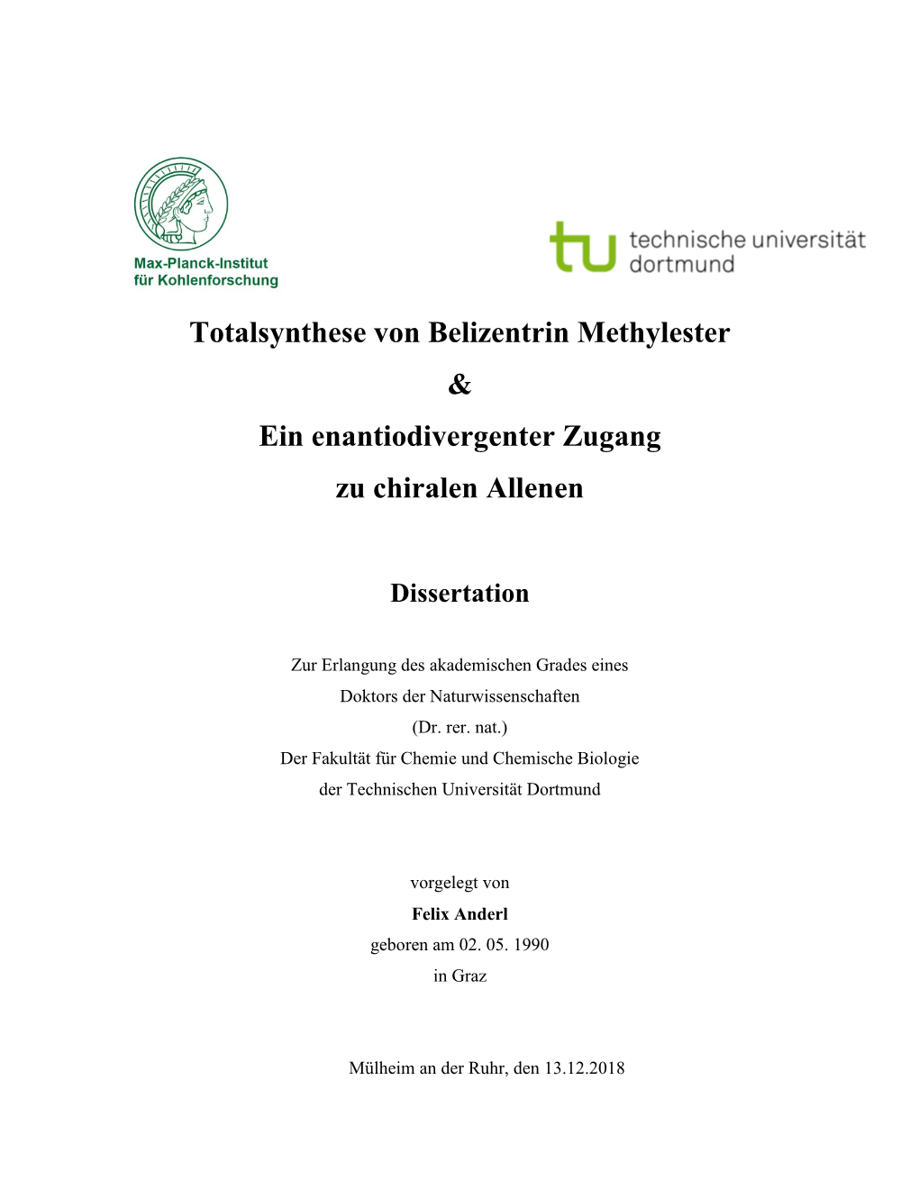 Totalsynthese Von Belizentrin Methylester & Ein