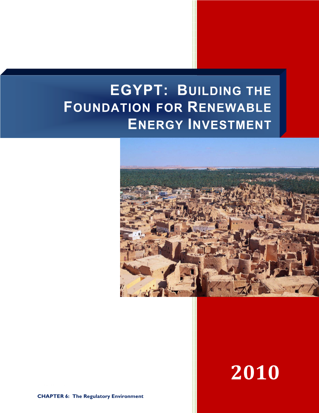 Egypt: Building the Foundation for Renewable Energy Investment