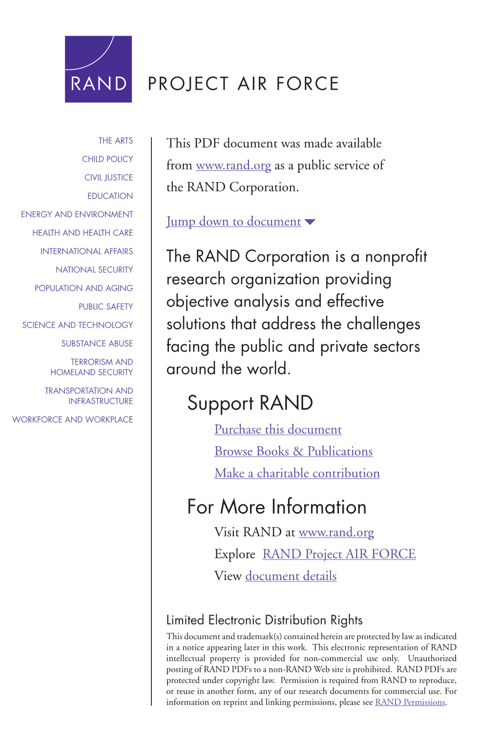 Supporting the Future Total Force a Methodology for Evaluating Potential Air National Guard Mission Assignments