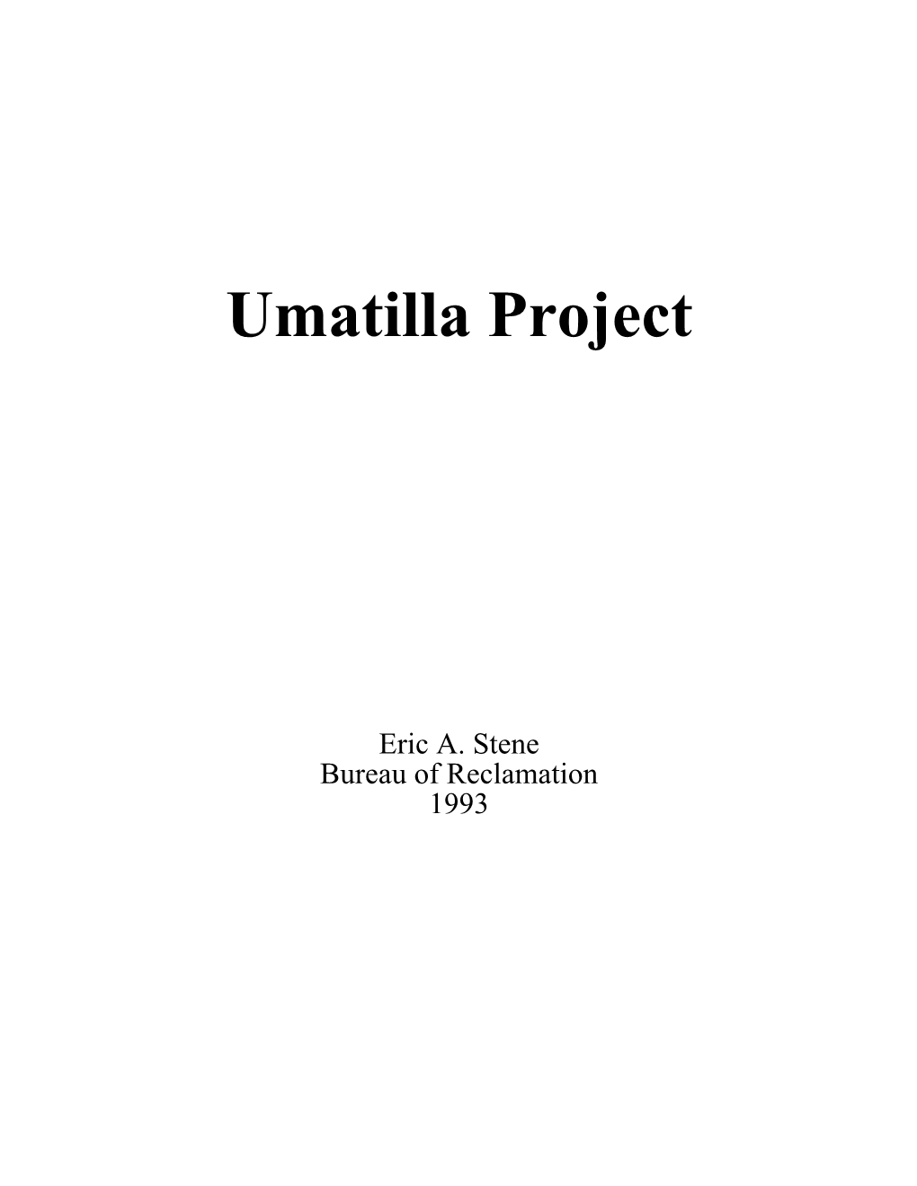 Umatilla Project Draft 2