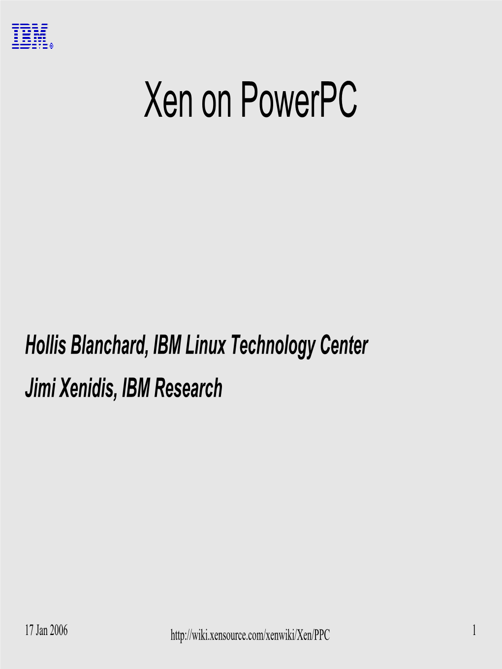 Xen on Powerpc