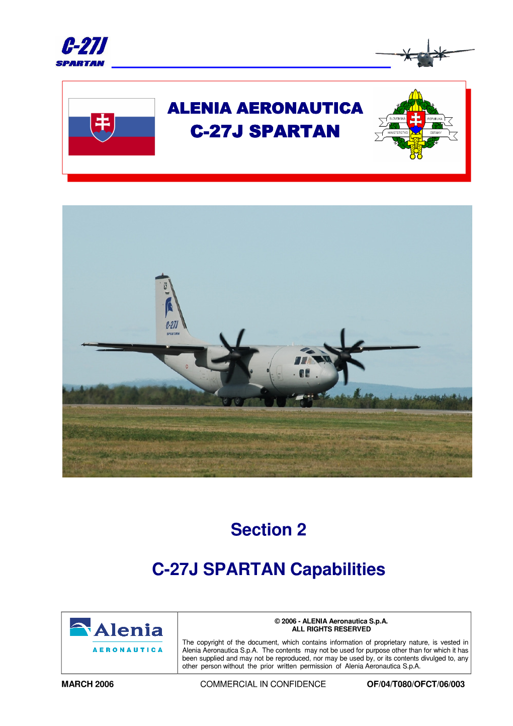 Section 2 C-27J SPARTAN Capabilities