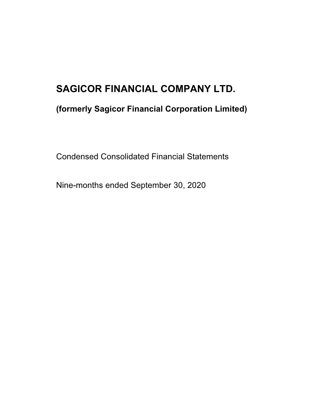 Sagicor Financial Corporation Limited)