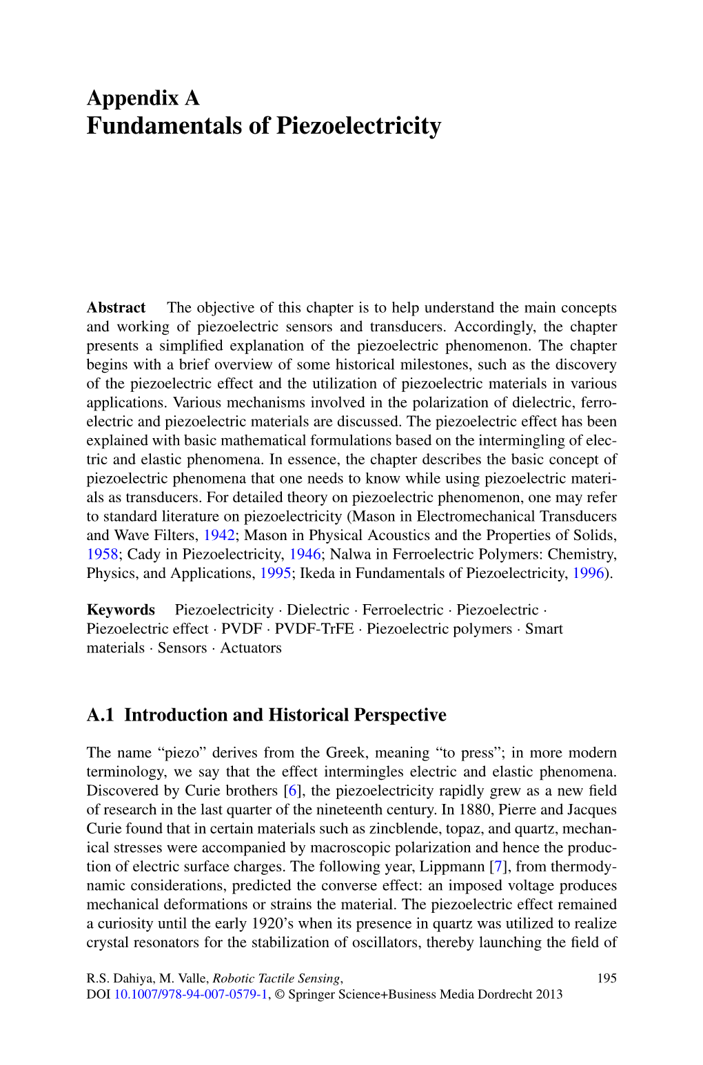 Fundamentals of Piezoelectricity