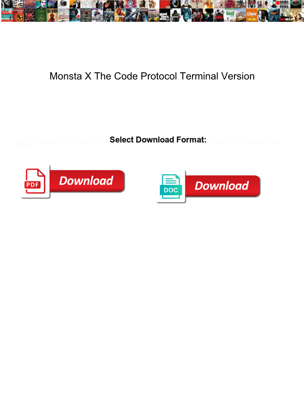 Monsta X the Code Protocol Terminal Version