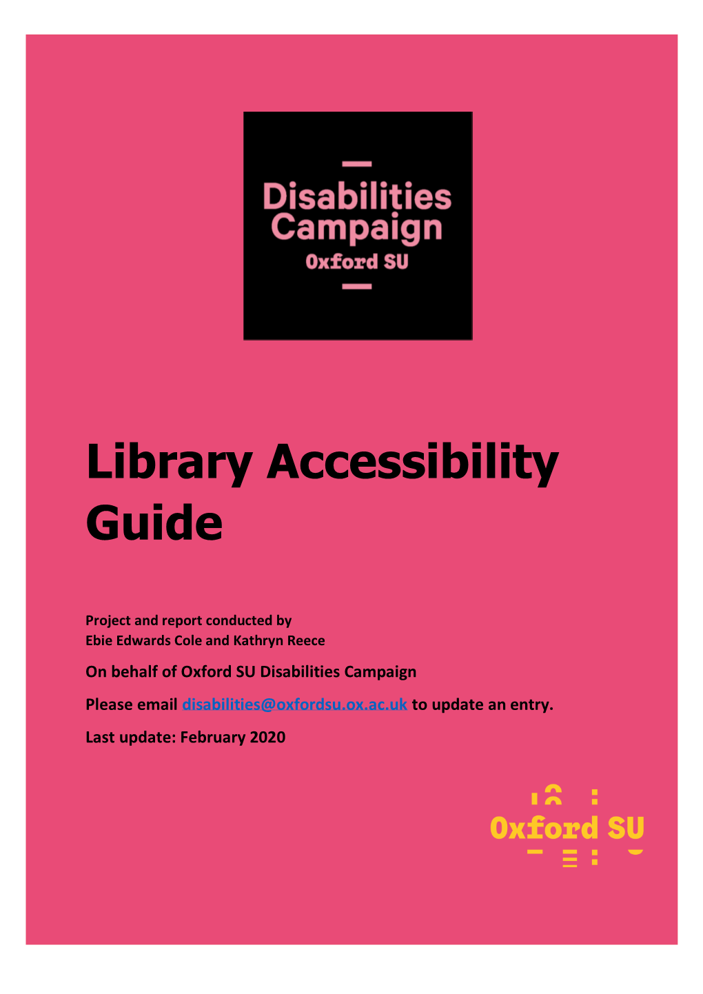 Library Accessibility Guide