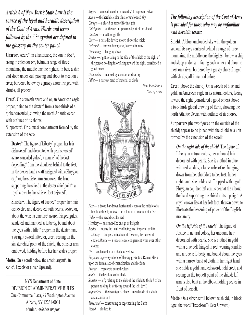 Coat of Arms Description Sheet.Indd