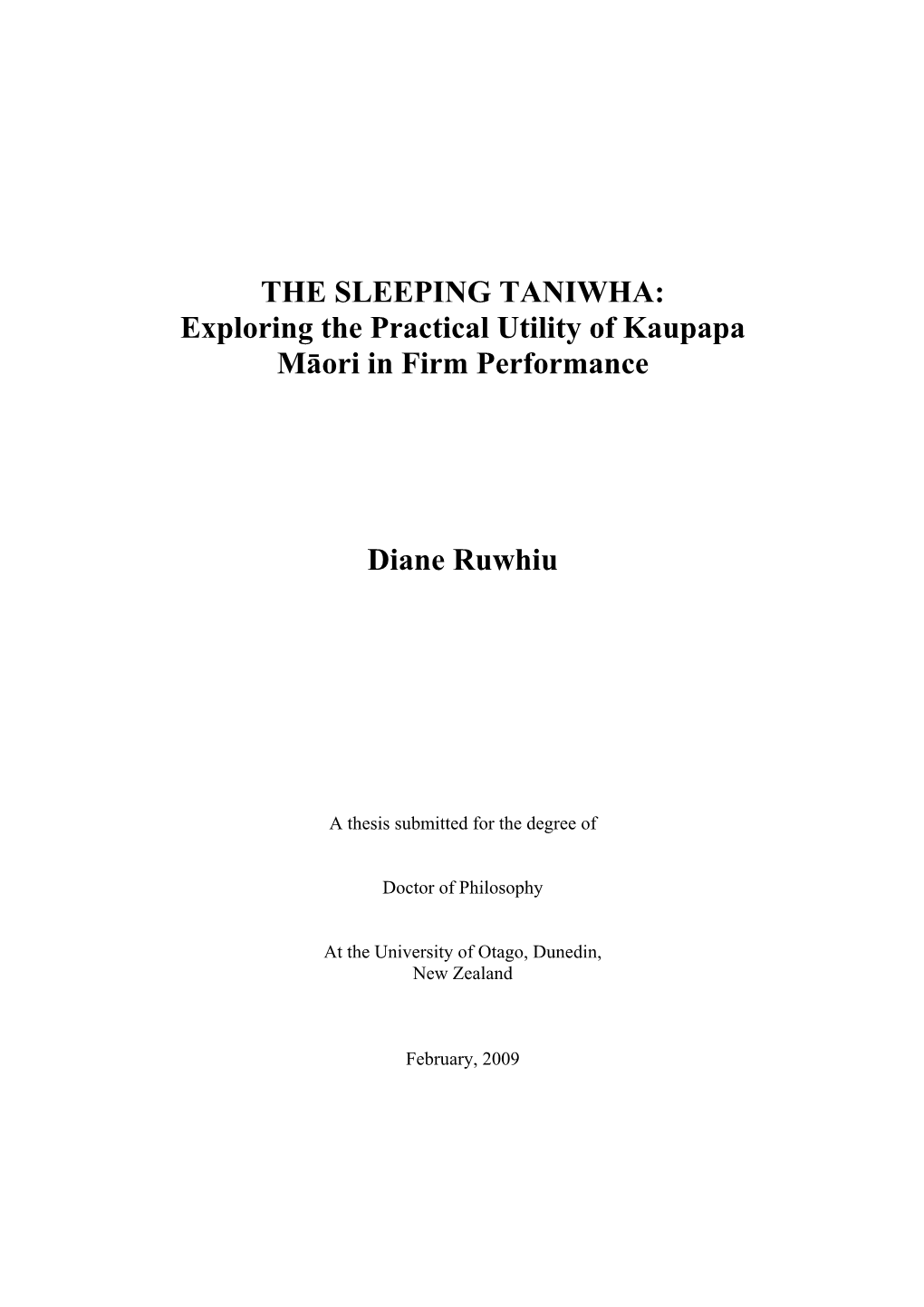 Exploring the Practical Utility of Kaupapa Māori in Firm Performance