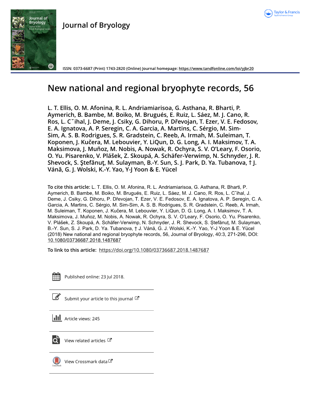 New National and Regional Bryophyte Records, 56