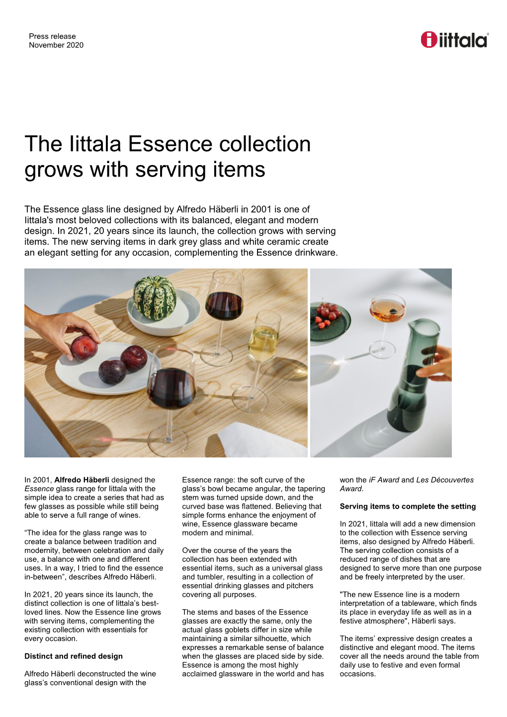 The Iittala Essence Collection Grows with Serving Items