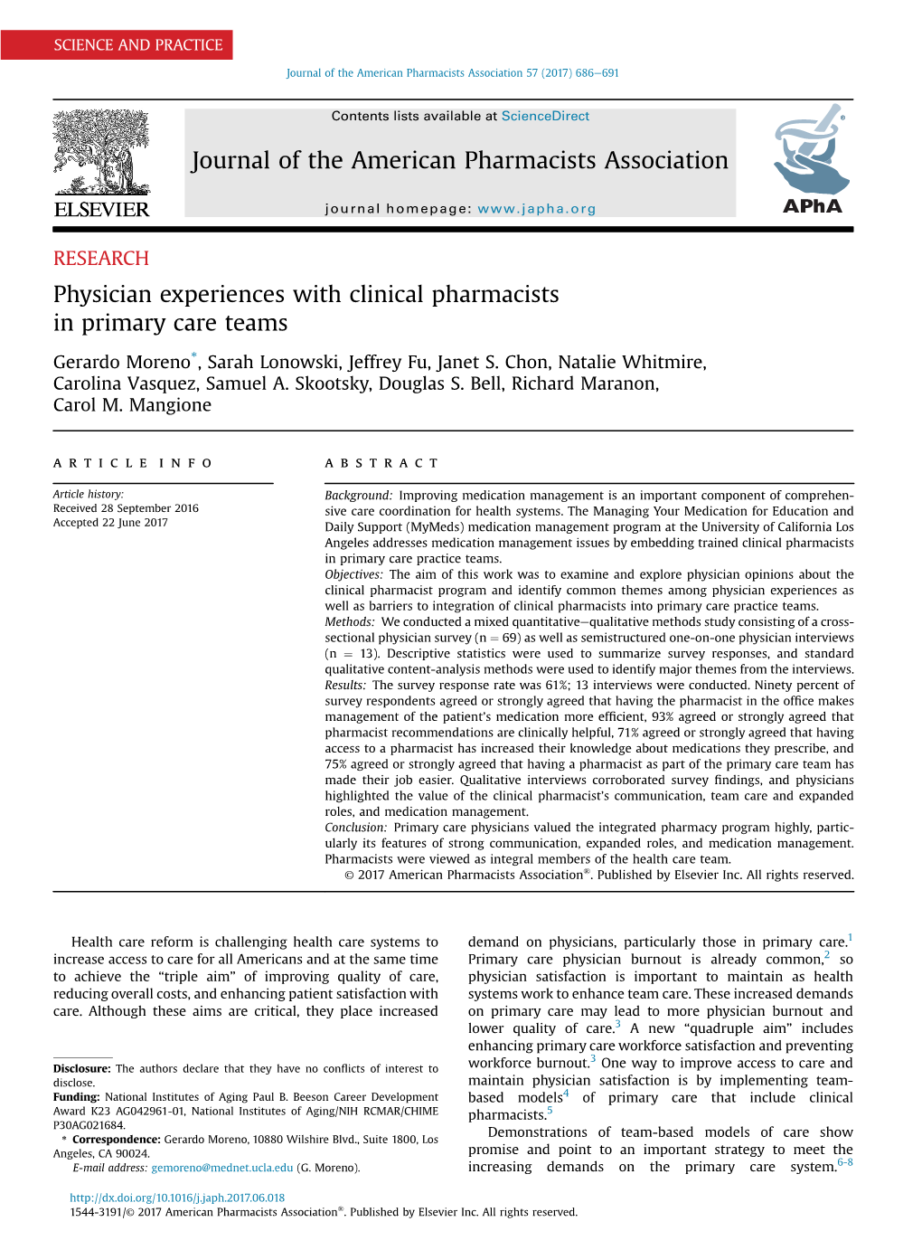 Physician Experiences with Clinical Pharmacists in Primary Care Teams