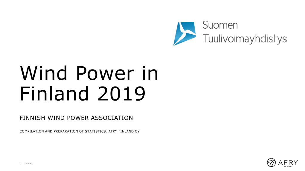 Wind Power in Finland 2019