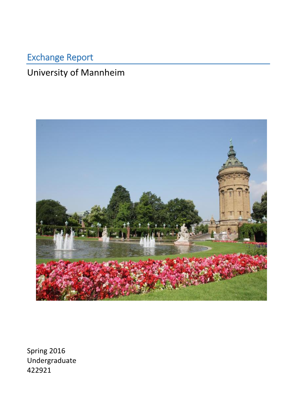 Exchange Report University of Mannheim
