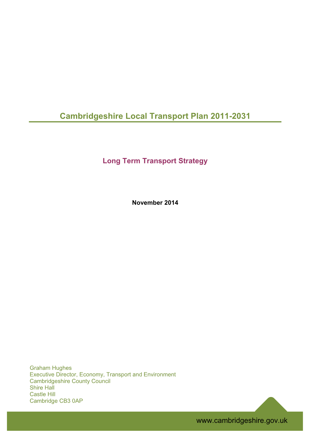 Long Term Transport Strategy
