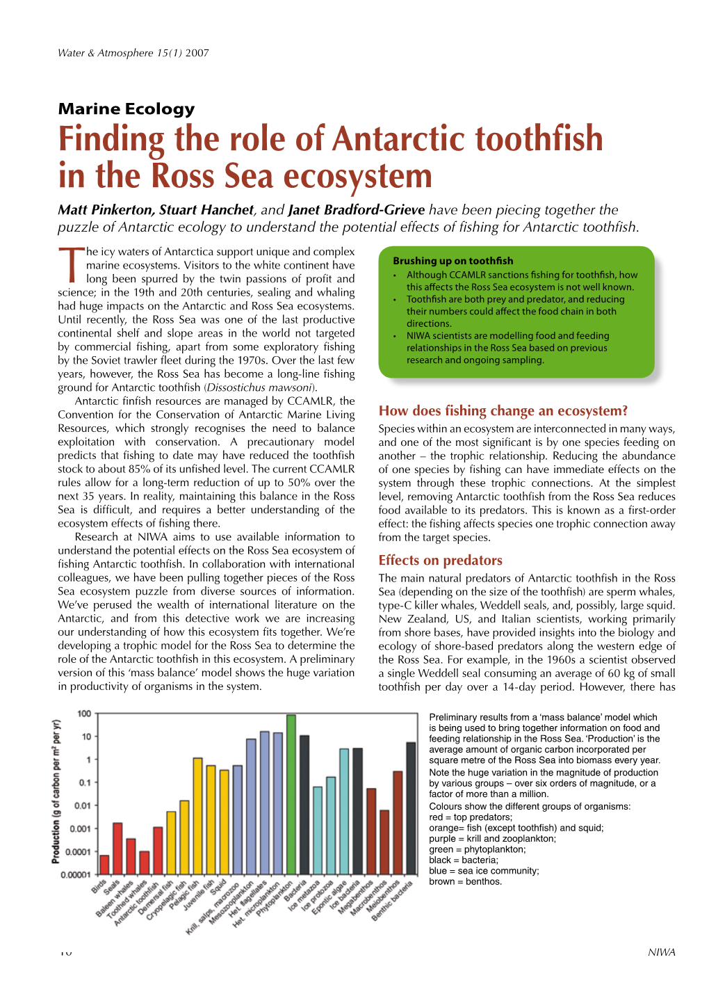 Finding the Role of Antarctic Toothfish in the Ross Sea Ecosystem