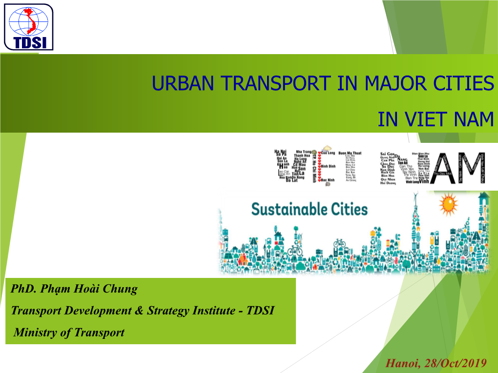 Urban Transport in Major Cities in Viet Nam