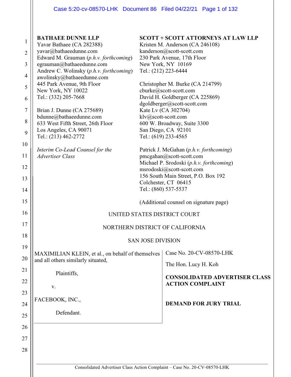 Case 5:20-Cv-08570-LHK Document 86 Filed 04/22/21 Page 1 of 132