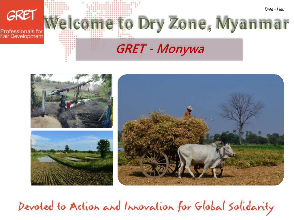 Activities Toward Agroecology Transition Gret Dry Zone YAU Jan17