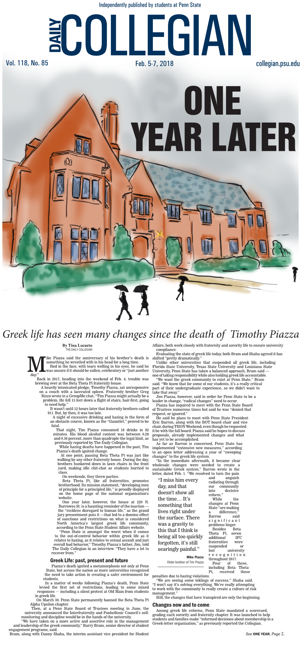 Greek Life Has Seen Many Changes Since the Death of Timothy Piazza