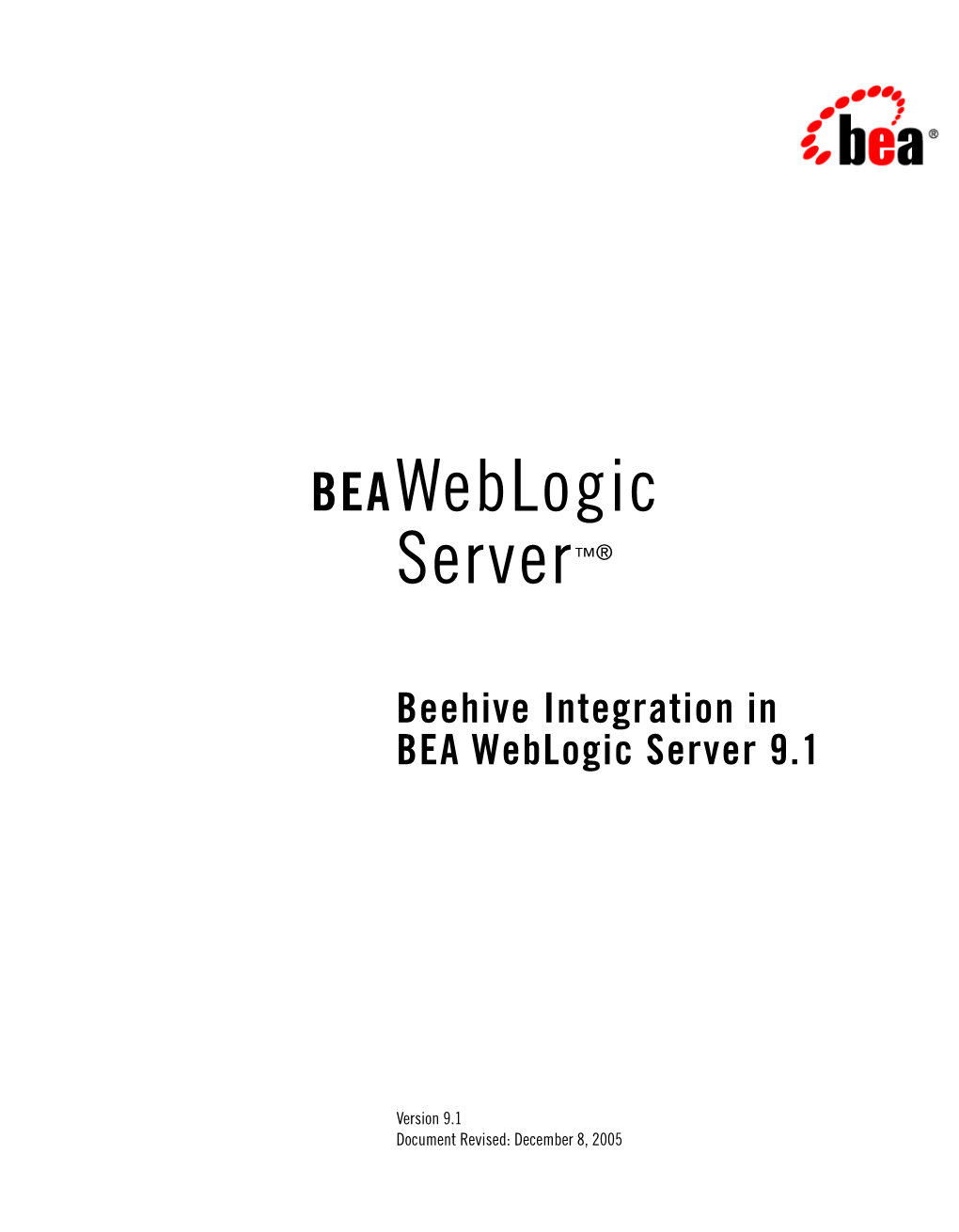 Beehive Integration in Weblogic Server