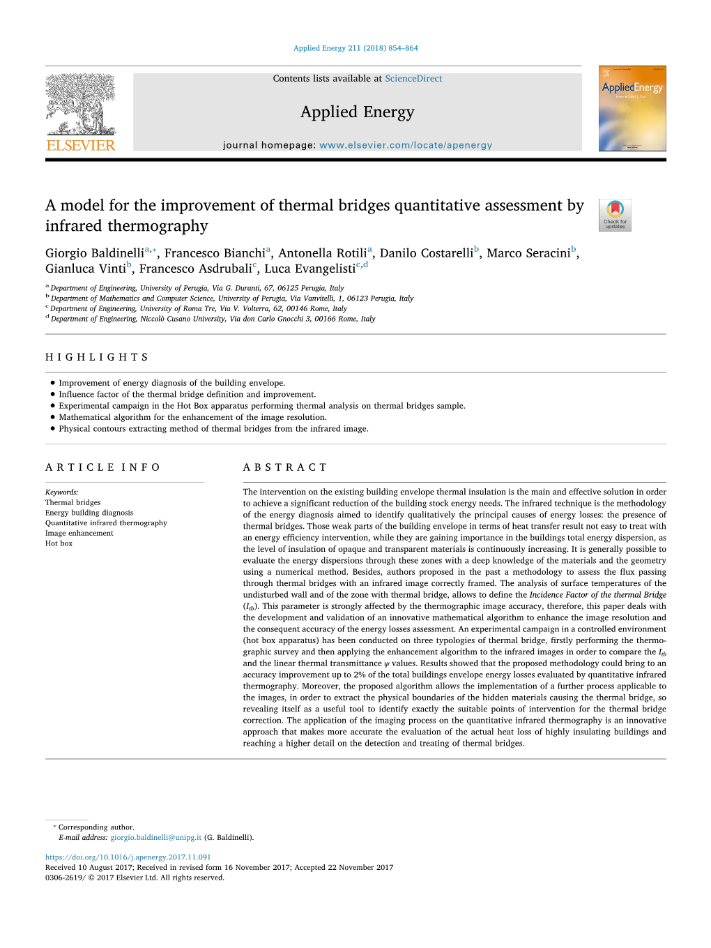 A Model for the Improvement of Thermal Bridges Quantitative