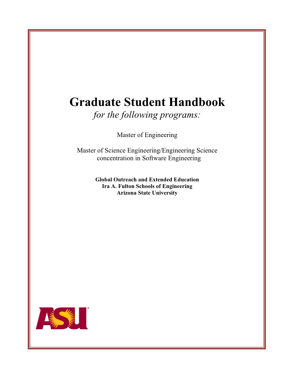 GOEE Graduate Student Handbook
