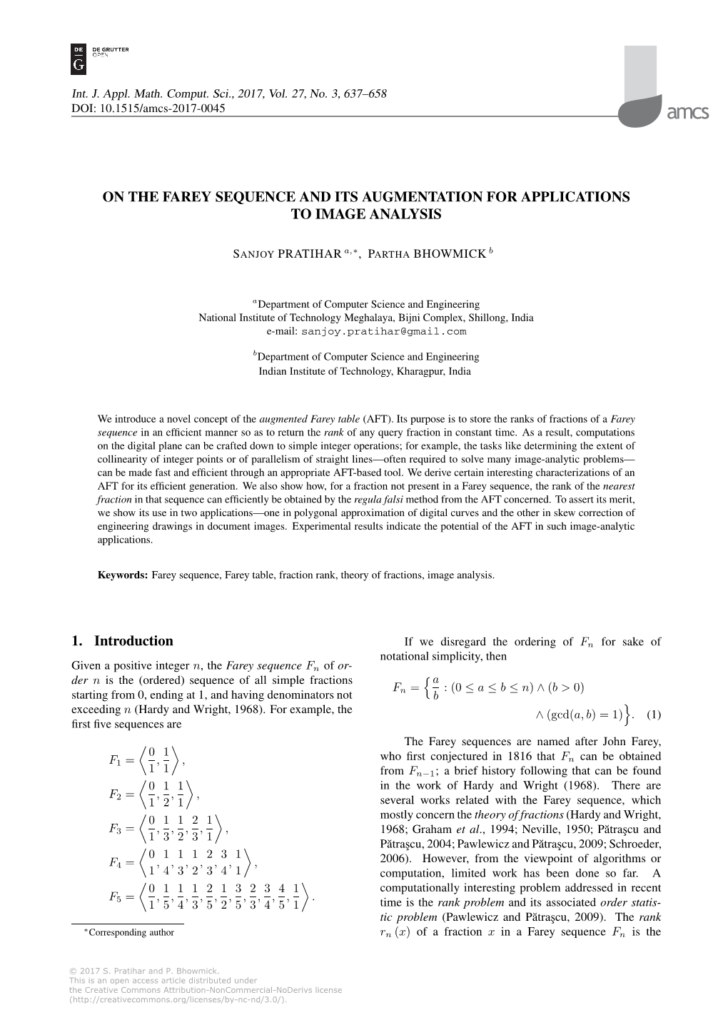 On the Farey Sequence and Its Augmentation for Applications to Image Analysis