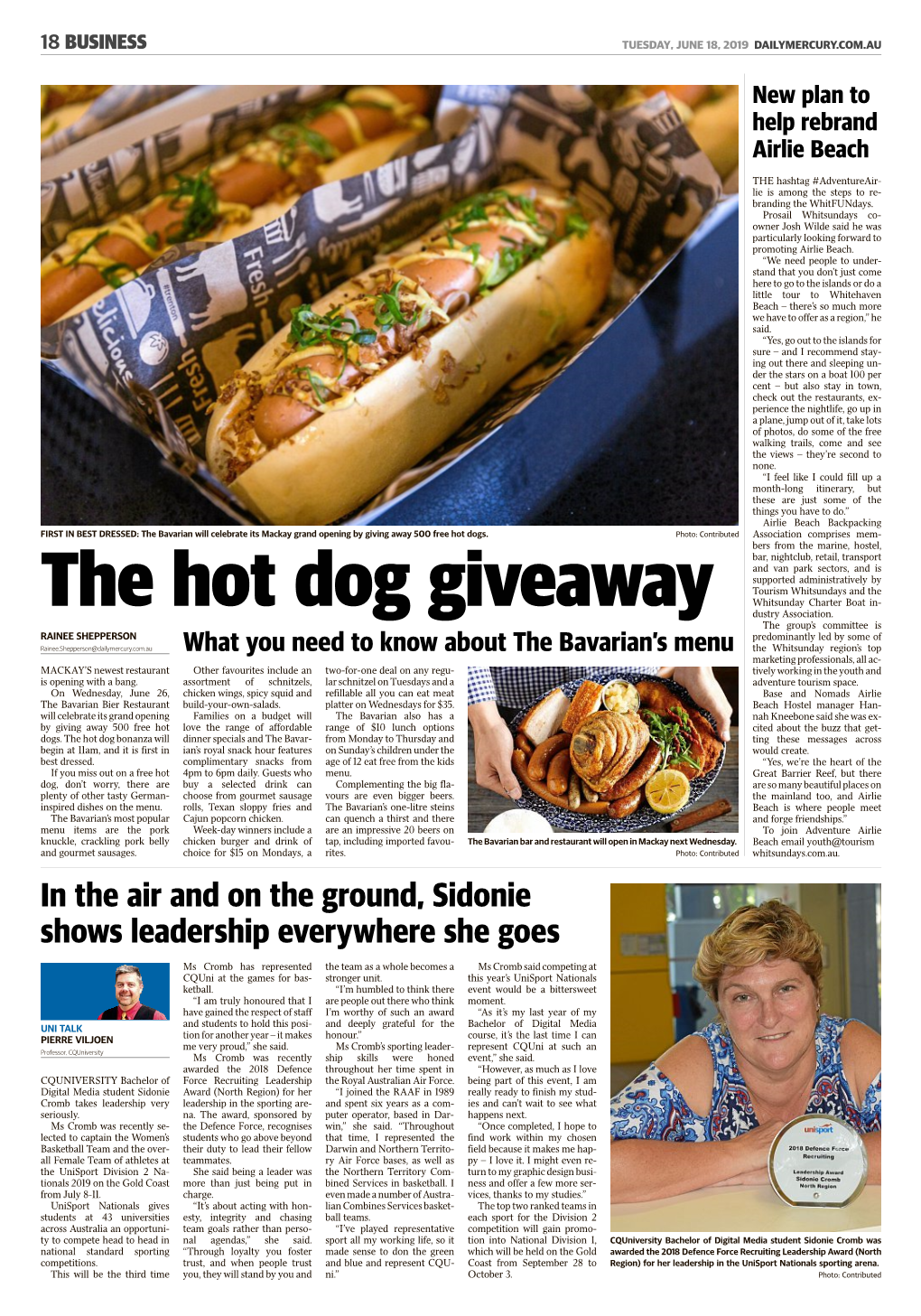 The Hot Dog Giveaway Tourism Whitsundays and the Whitsunday Charter Boat In- Dustry Association