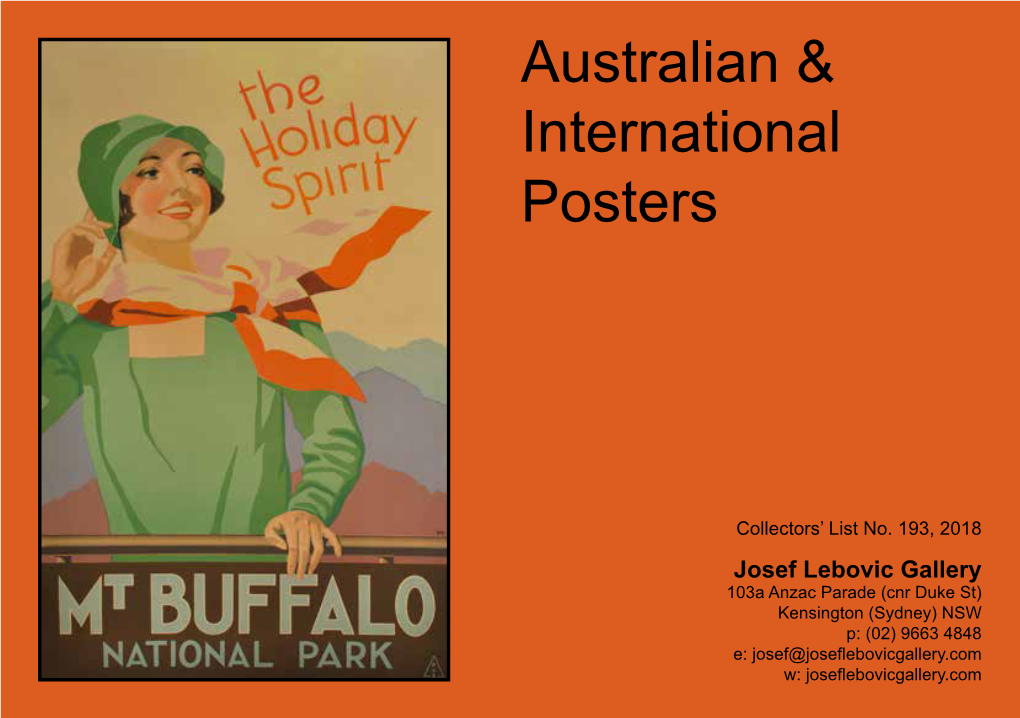 Australian & International Posters