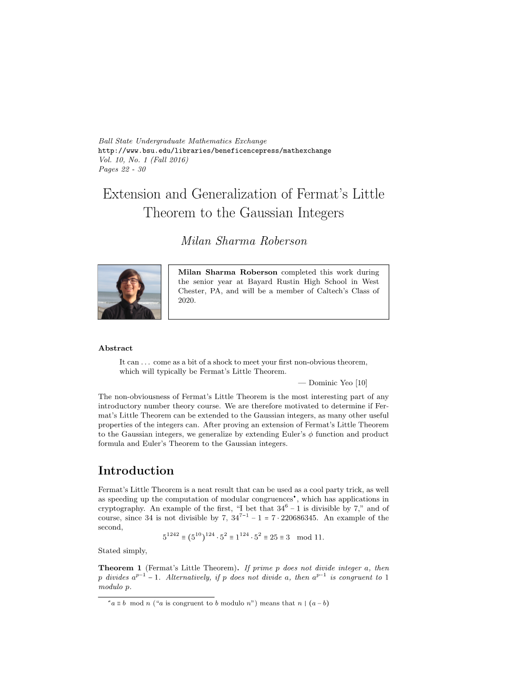 Extension and Generalization of Fermat's Little Theorem to The