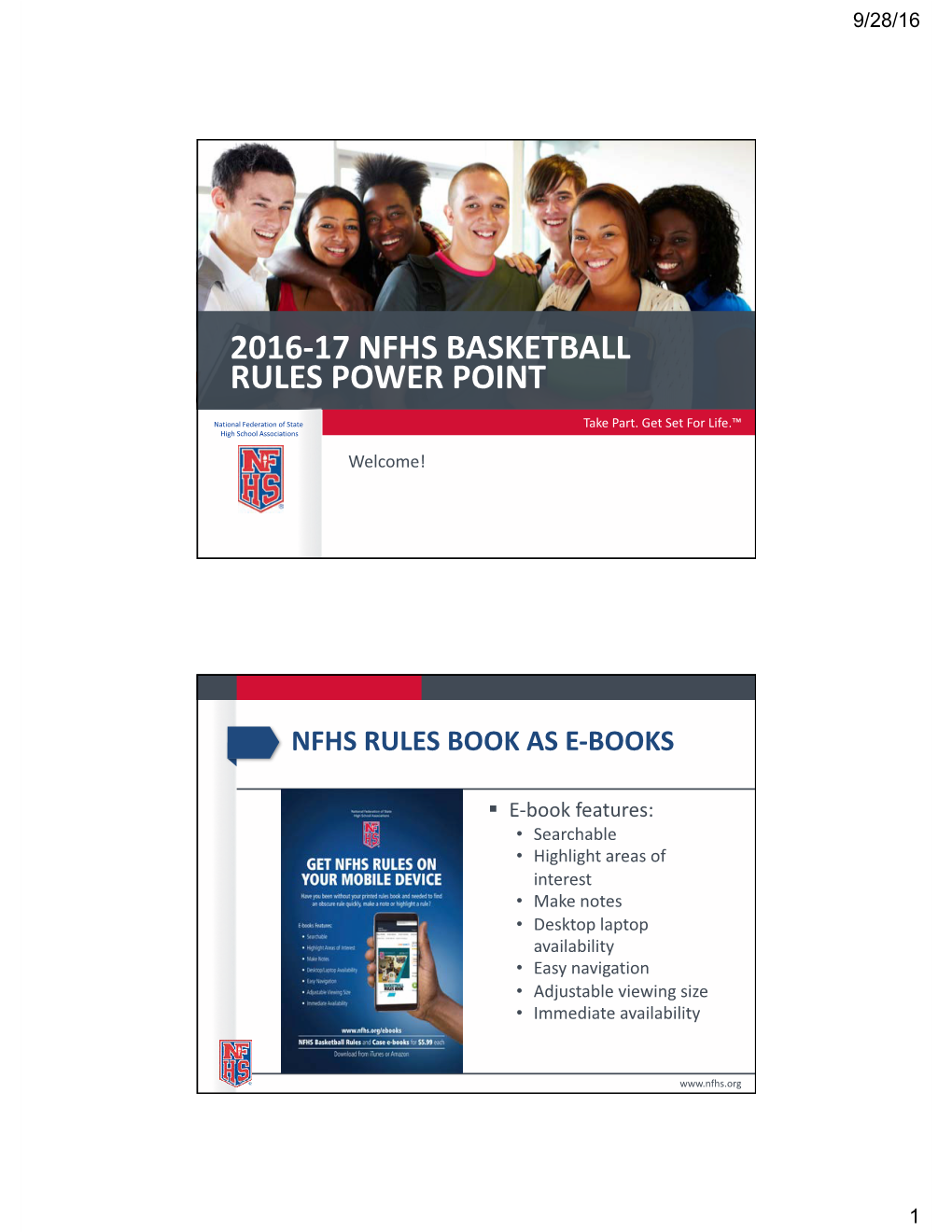 2016-17 Nfhs Basketball Rules Power Point