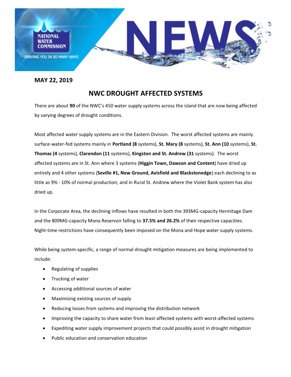 Nwc Drought Affected Systems