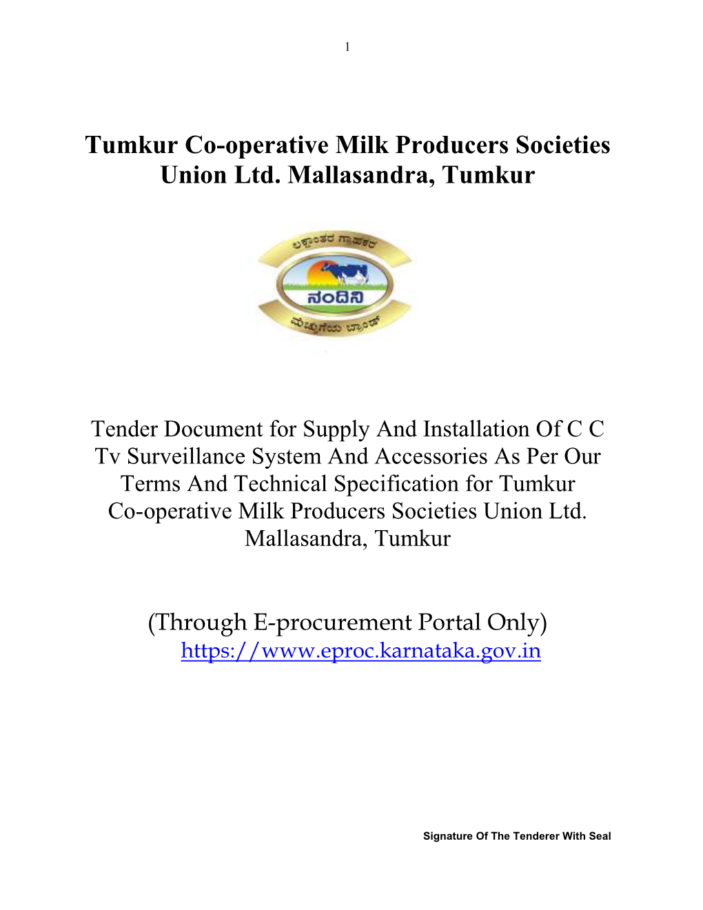 Tumkur Co-Operative Milk Producers Societies Union Ltd. Mallasandra, Tumkur