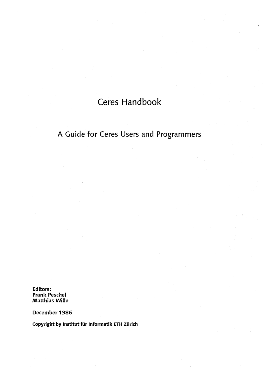 Ceres Handbook