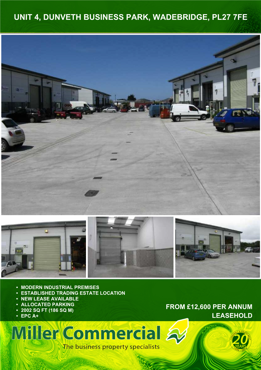 Unit 4, Dunveth Business Park, Wadebridge, Pl27 7Fe