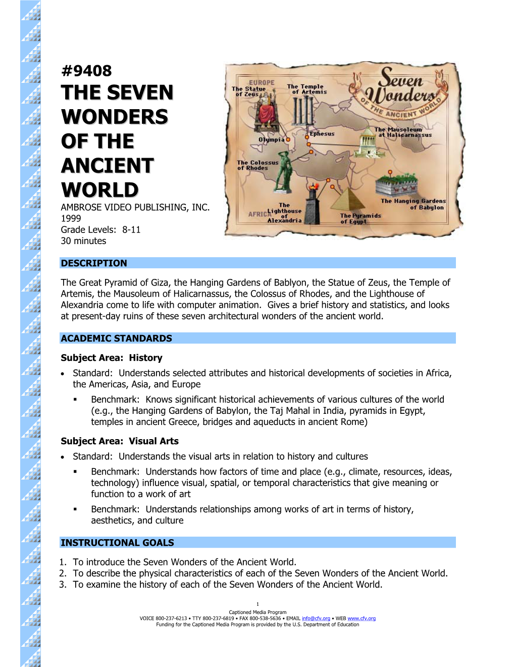 9408 the Seven Wonders of the Ancient World
