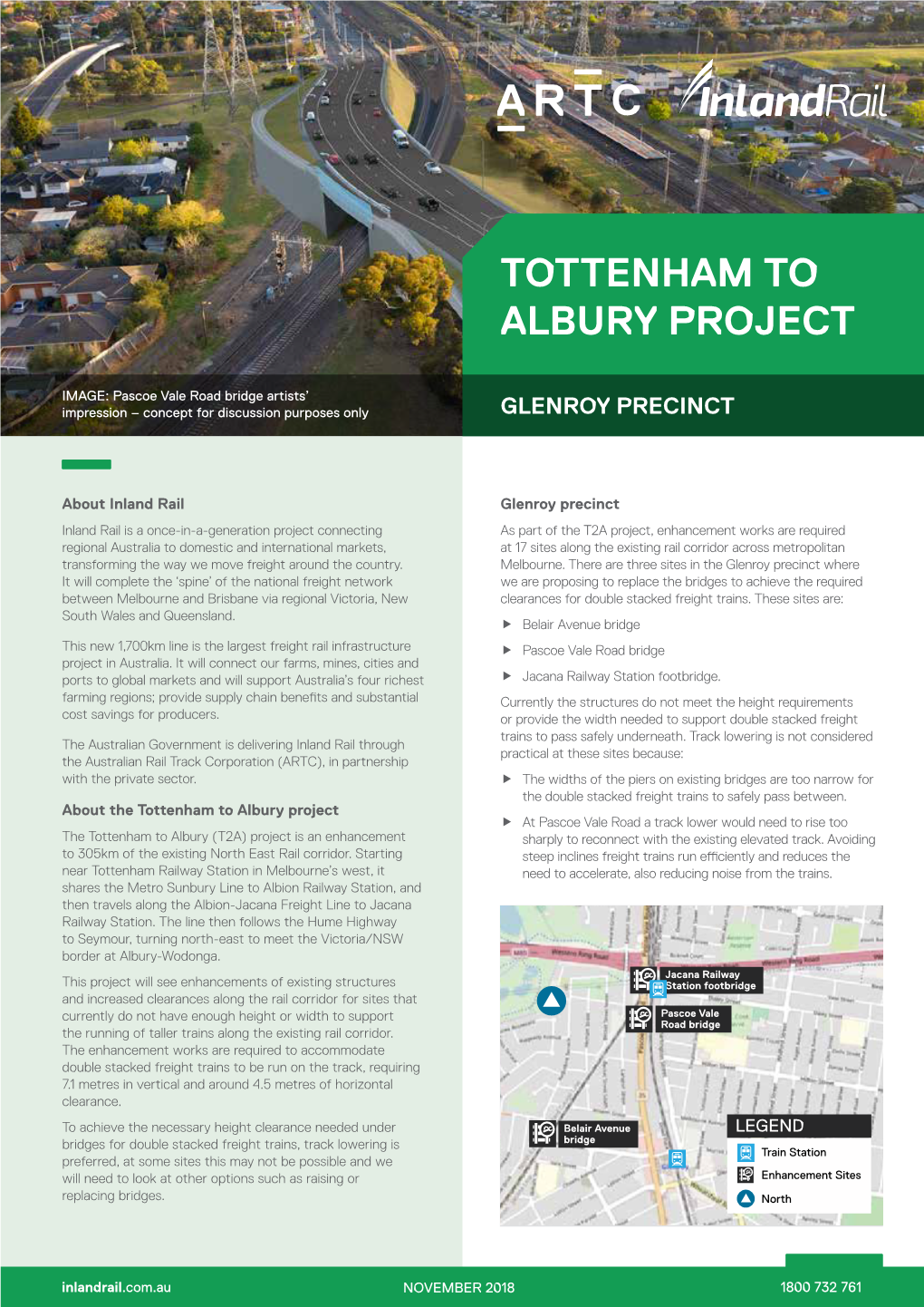 Tottenham to Albury Project