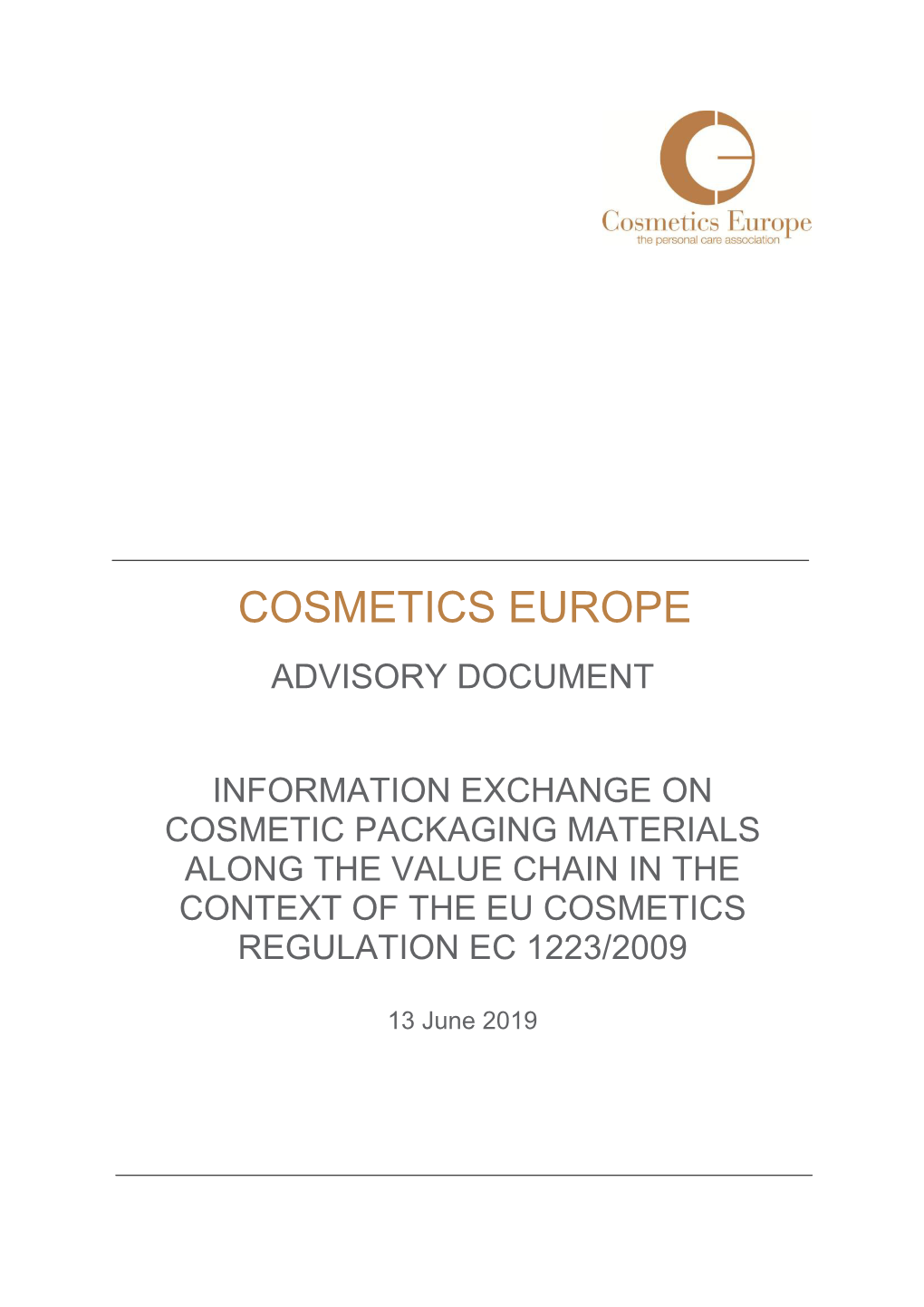 General Approach for Cosmetic Packaging