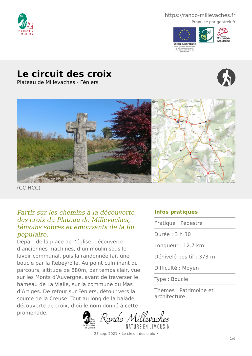 Le Circuit Des Croix Plateau De Millevaches - Féniers