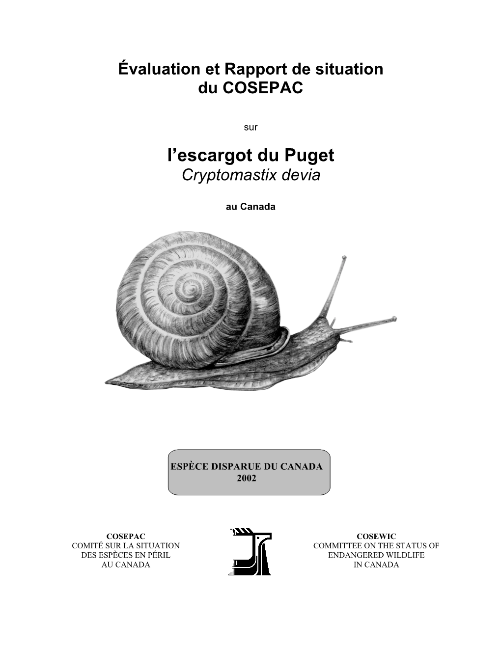 L'escargot Du Puget(Cryptomastix Devia)