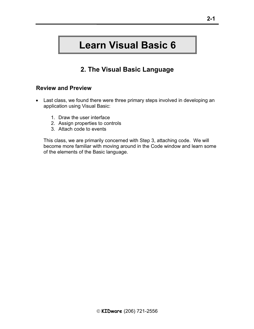 Programming Microsoft Windows with Visual Basic