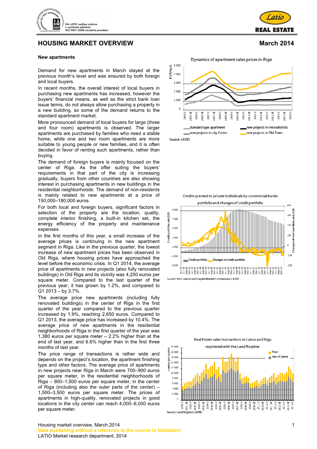 Latio Housing Market Overview 2014-03 En