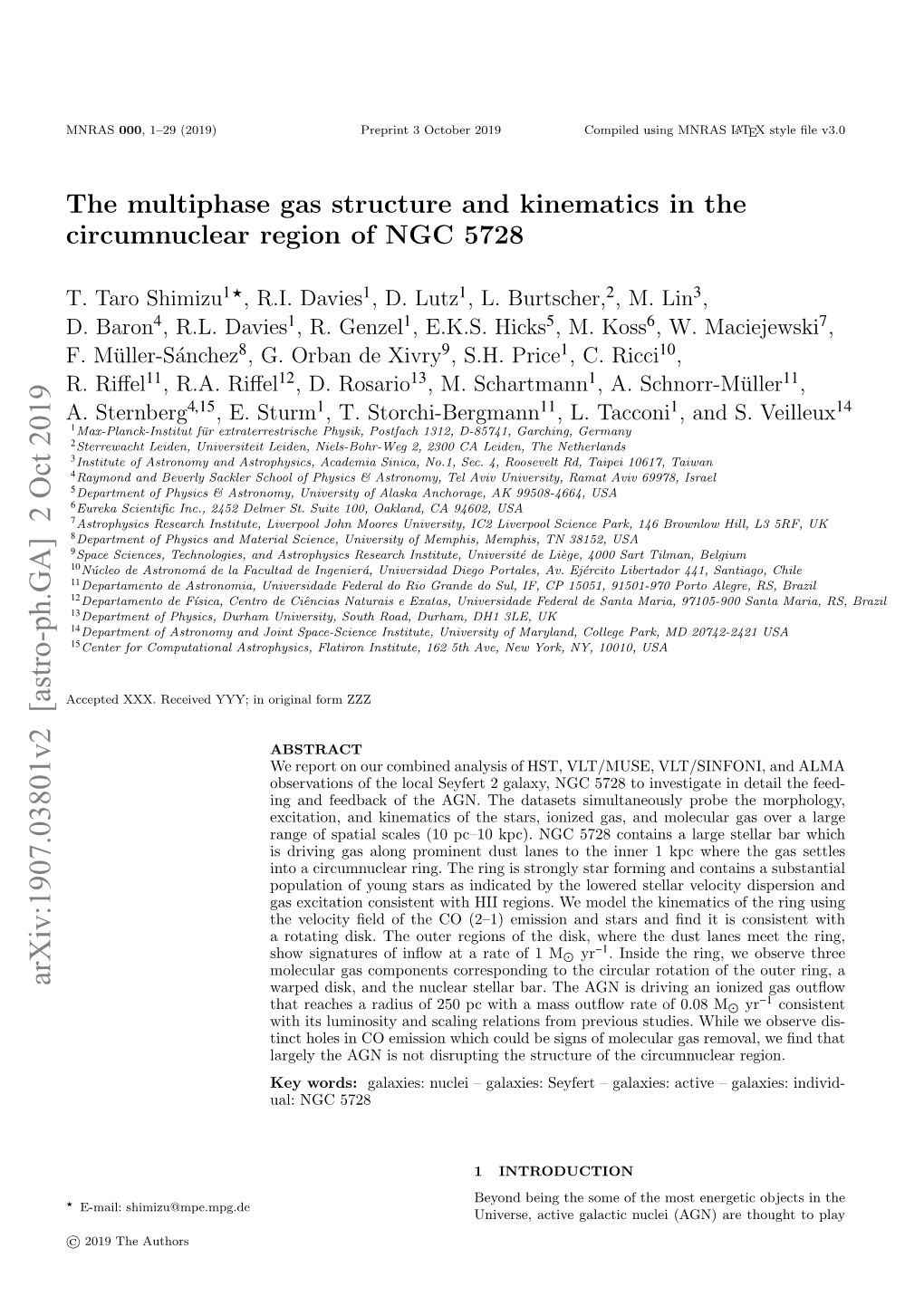 The Multiphase Gas Structure and Kinematics in the Circumnuclear Region of NGC 5728