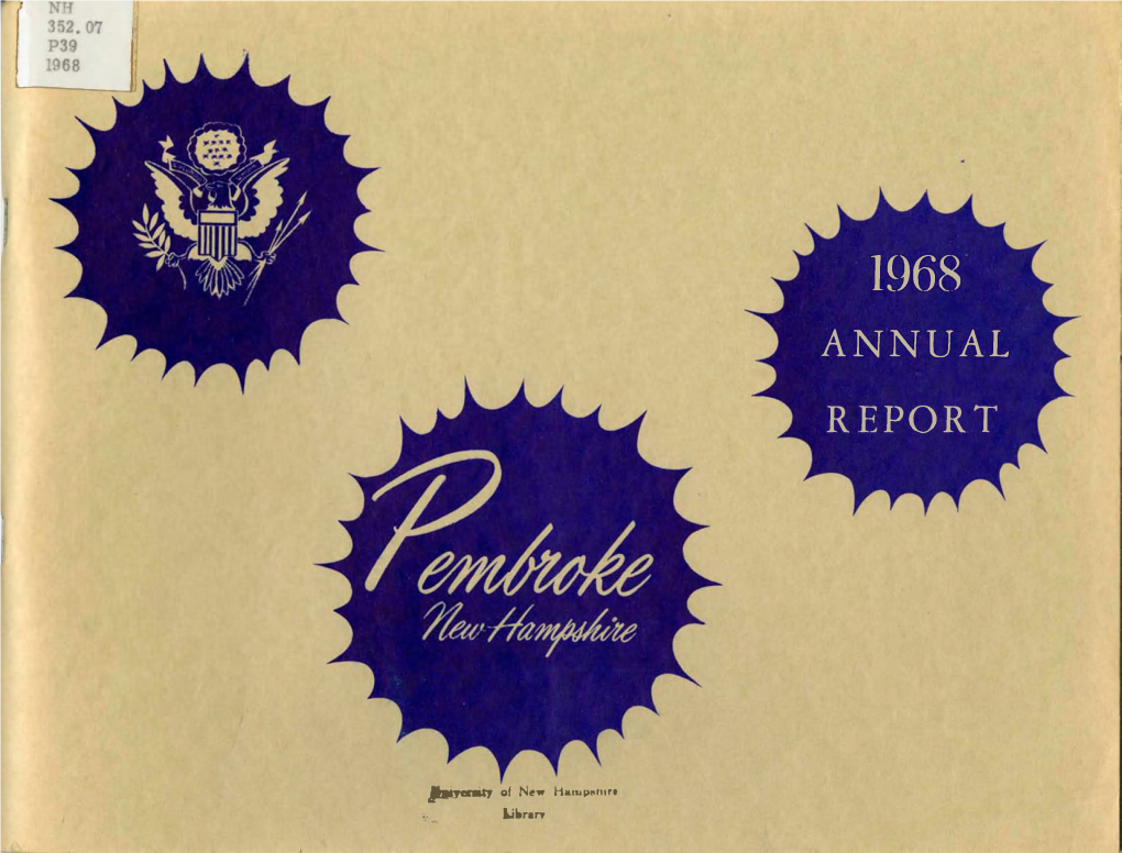 Annual Reports of the Selectmen and Treasurer of the Town of Pembroke