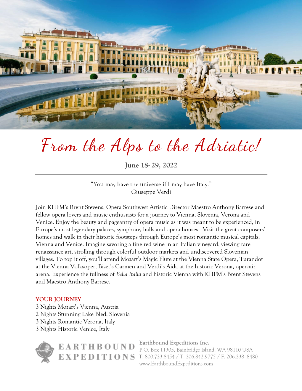 An Opera Adventure from the Alps to the Adria.Pdf
