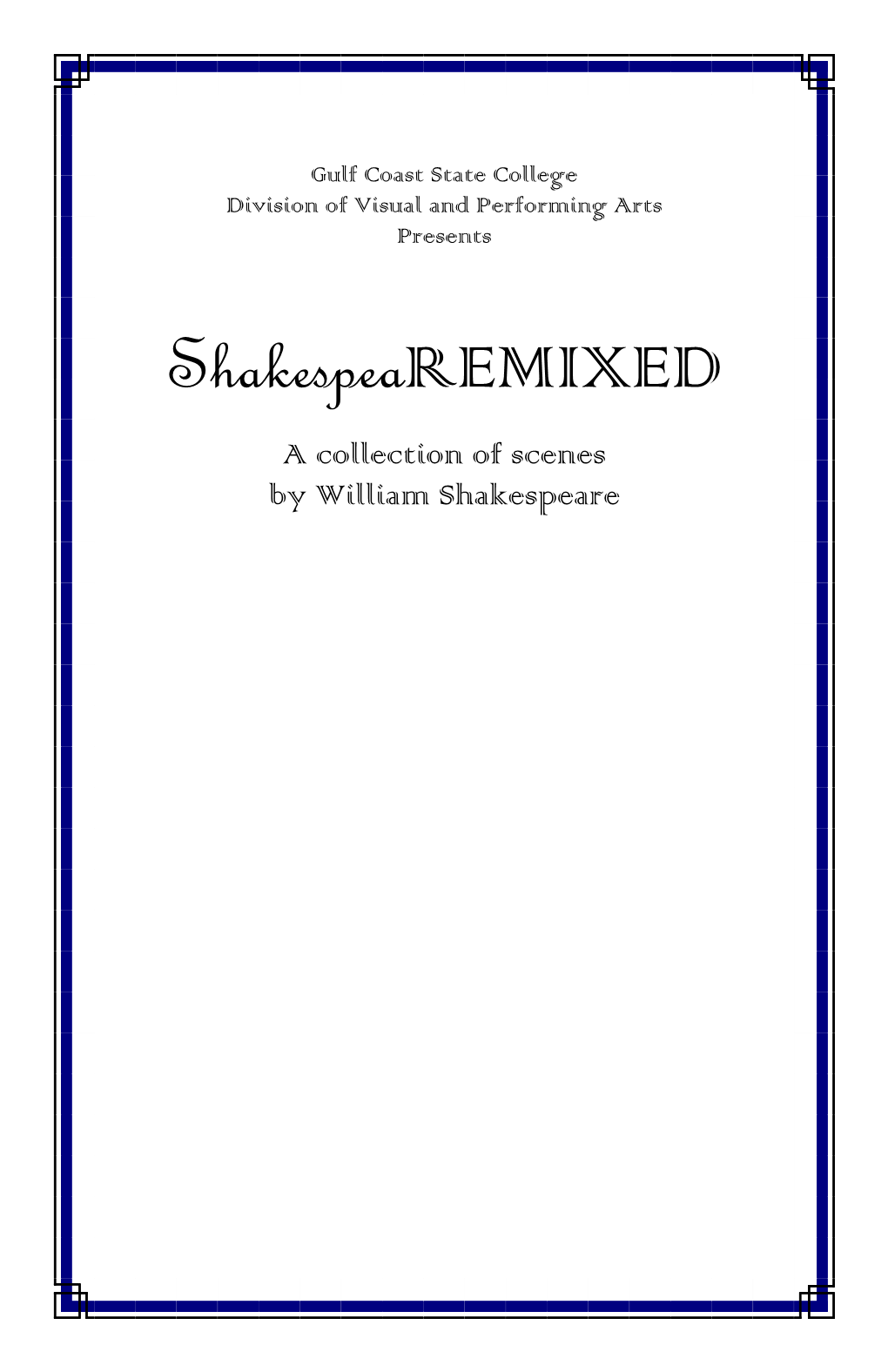Shakespearemixed a Collection of Scenes by William Shakespeare